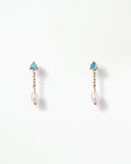 Large Opal and Pearl Shower Earring
