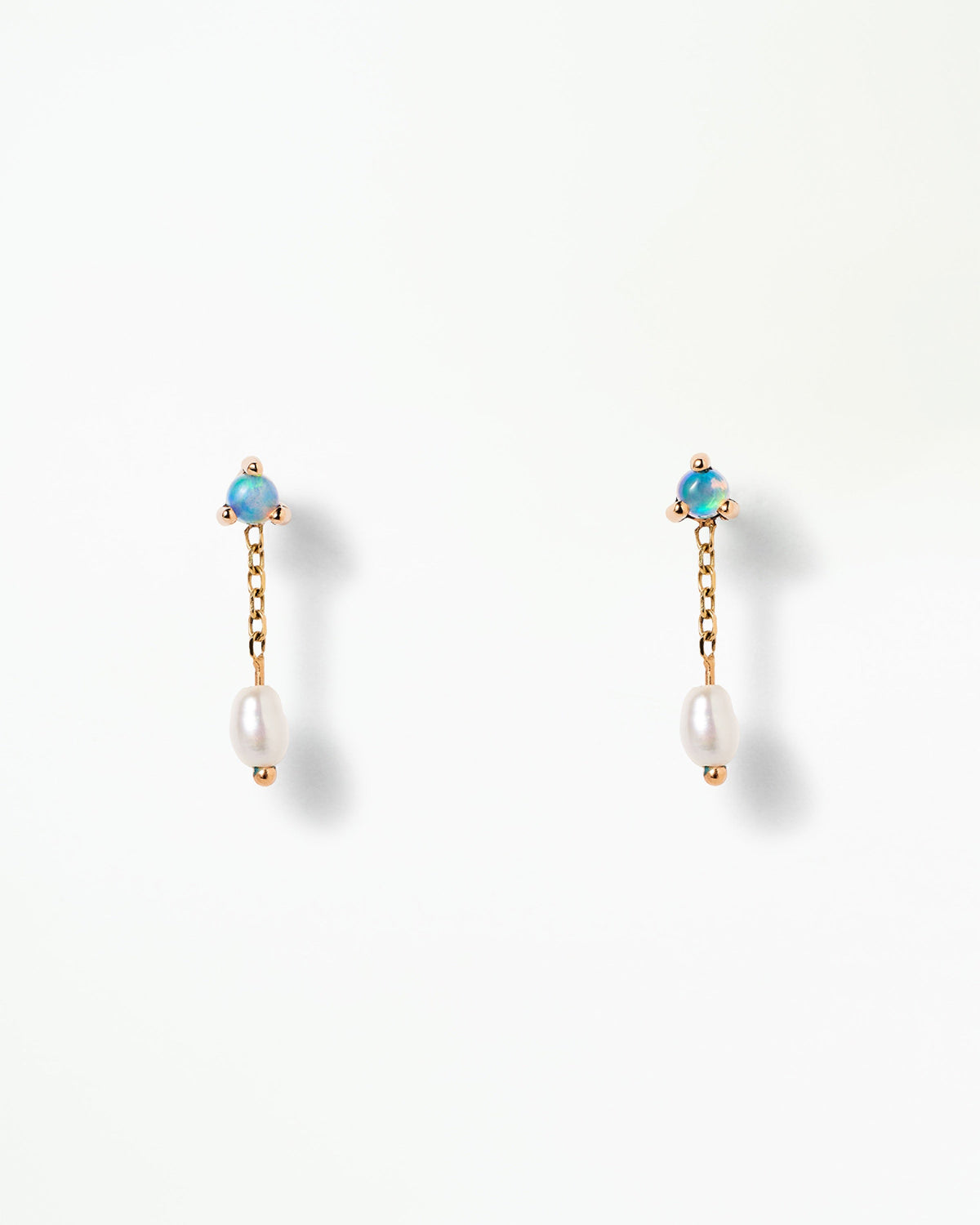 Large Opal and Pearl Shower Earring