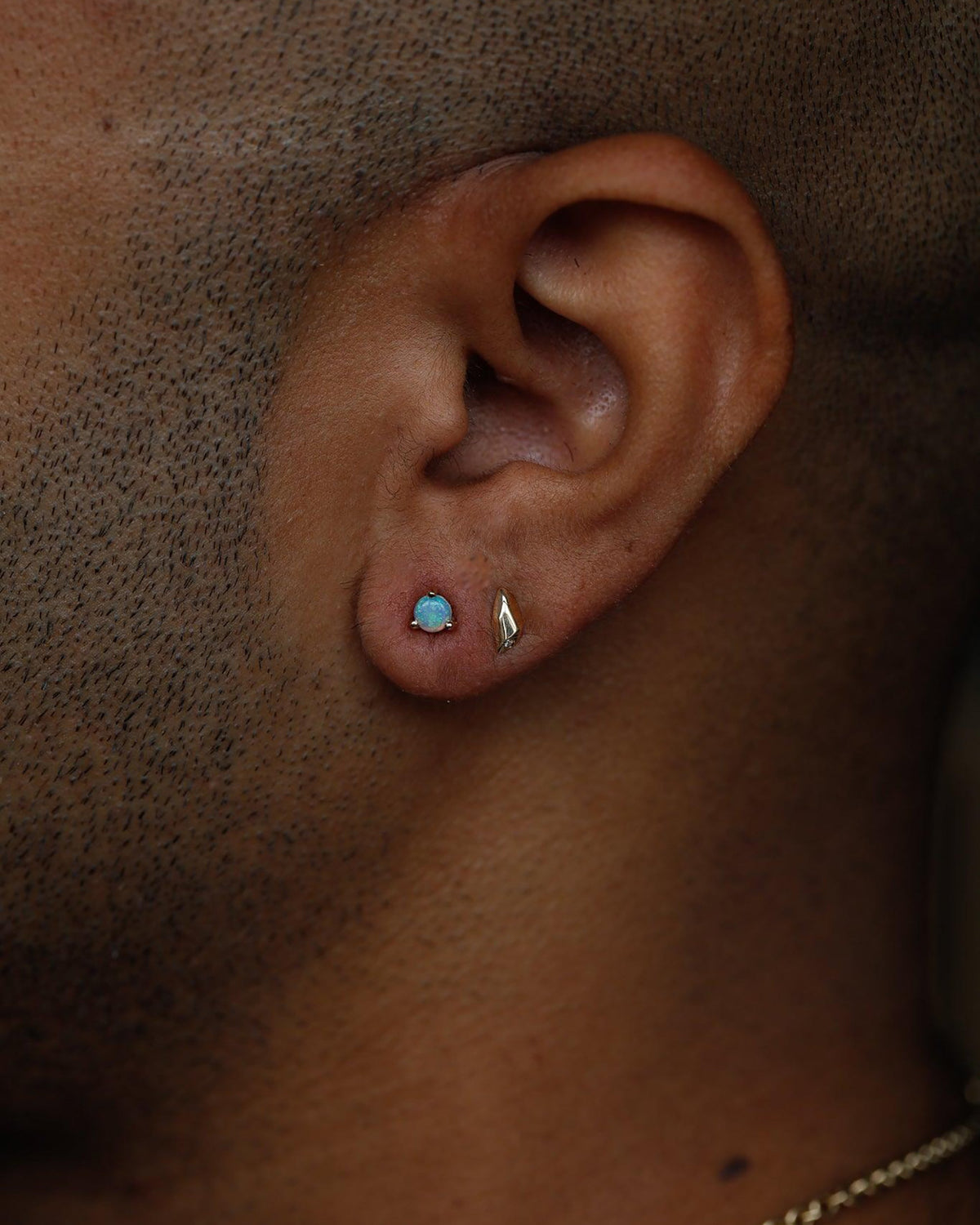 Large Opal Stud Earring