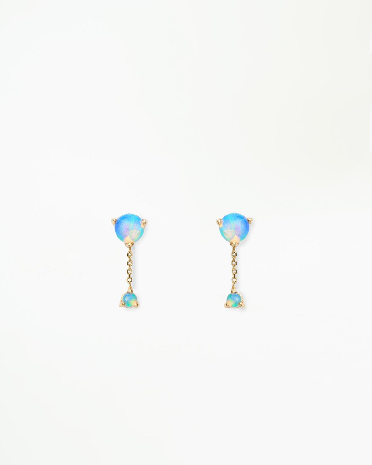 Large Opal Two-Step Chain Earring