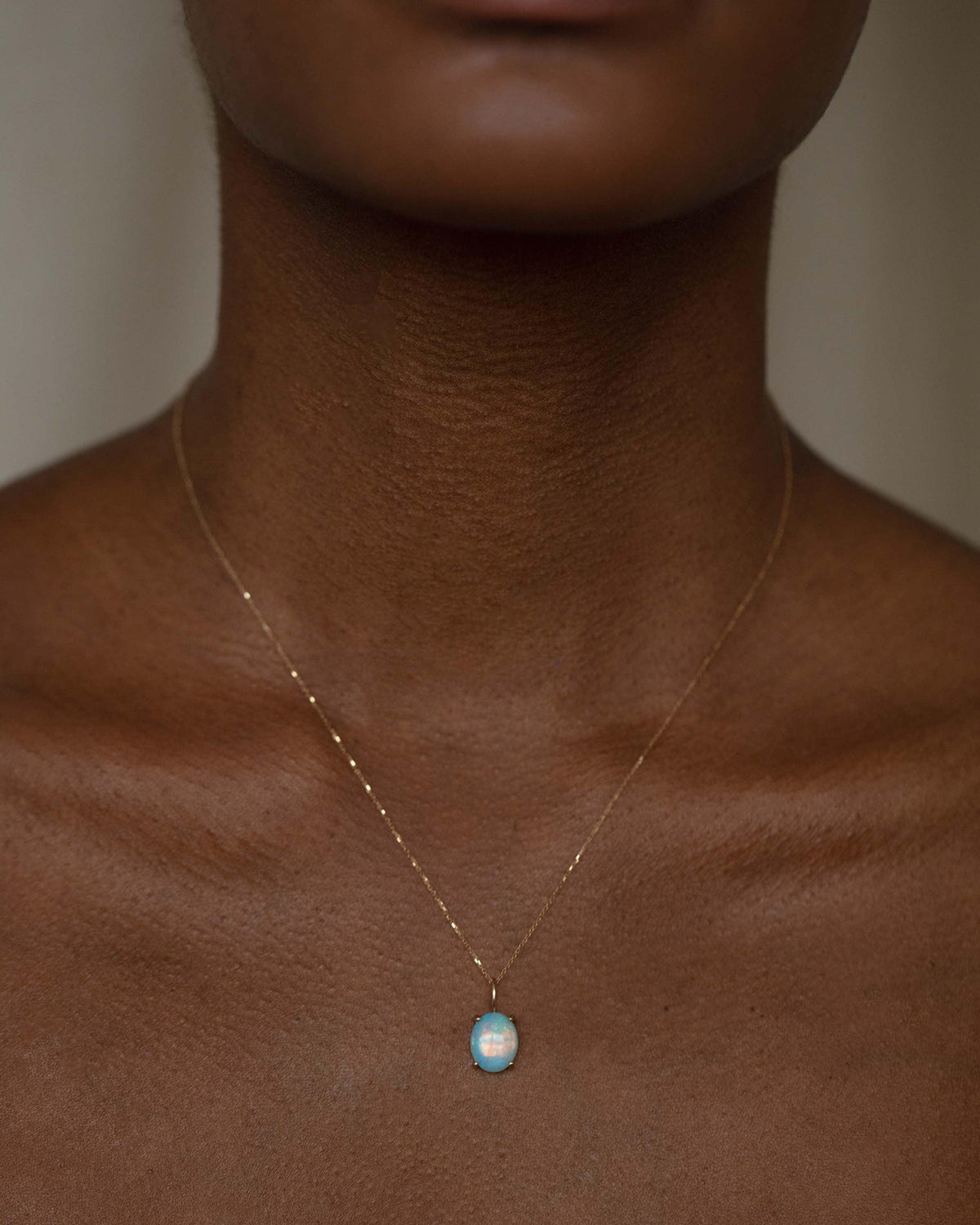 Large Oval Opal Charm