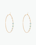Medium Opal and Sapphire Counting Hoops