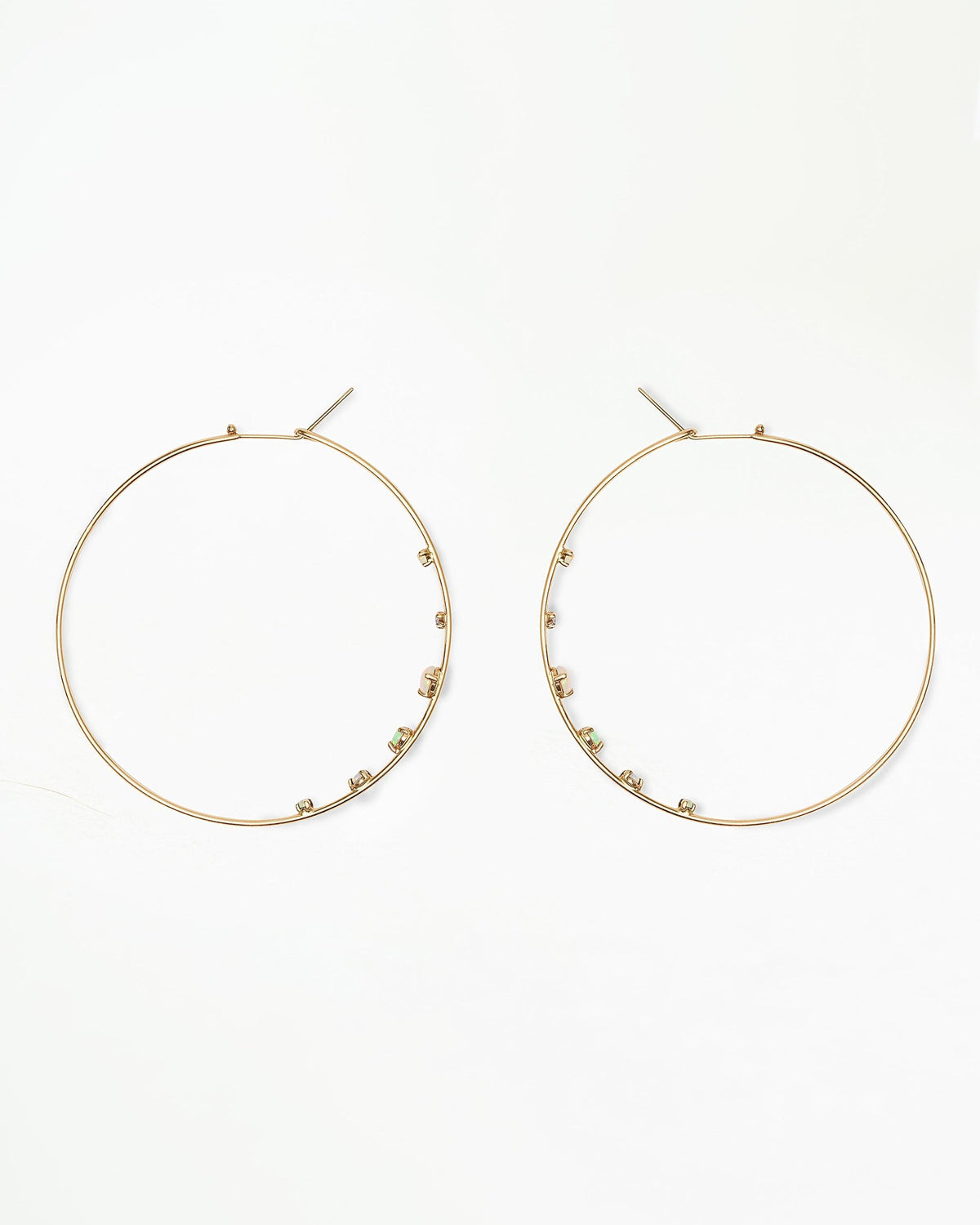 Medium Opal and Diamond Counting Hoops