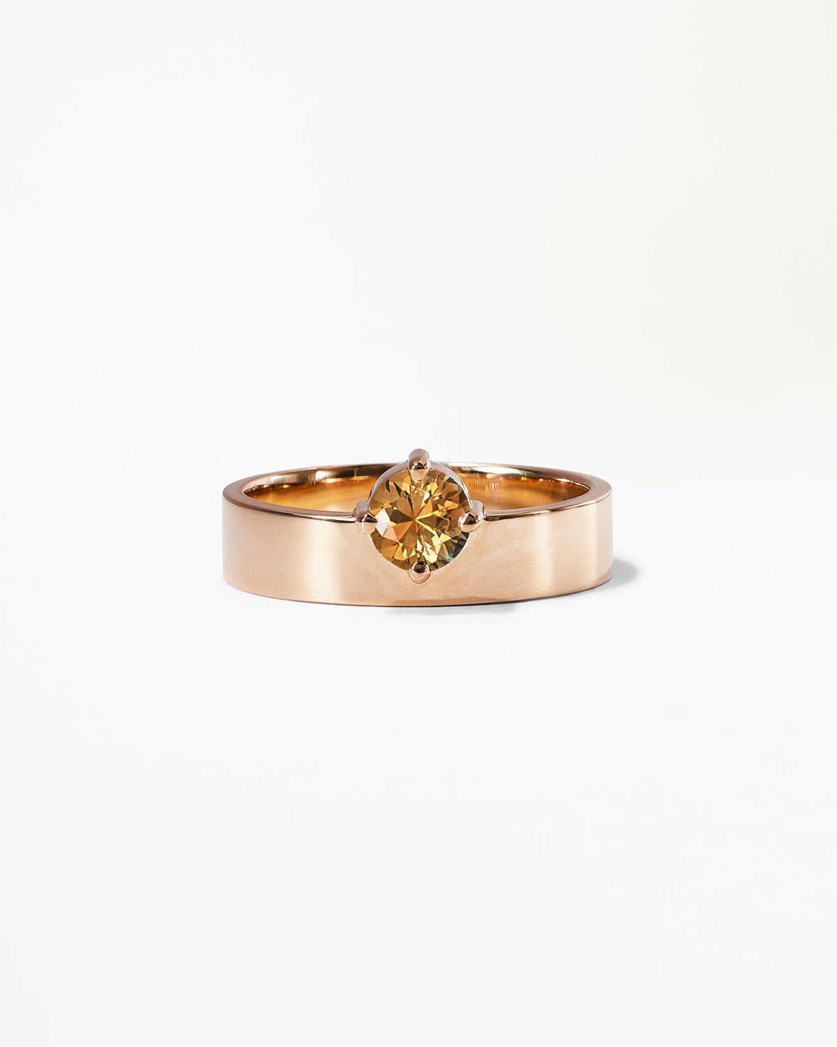 Medium Round Cut Sapphire Monolith Ring