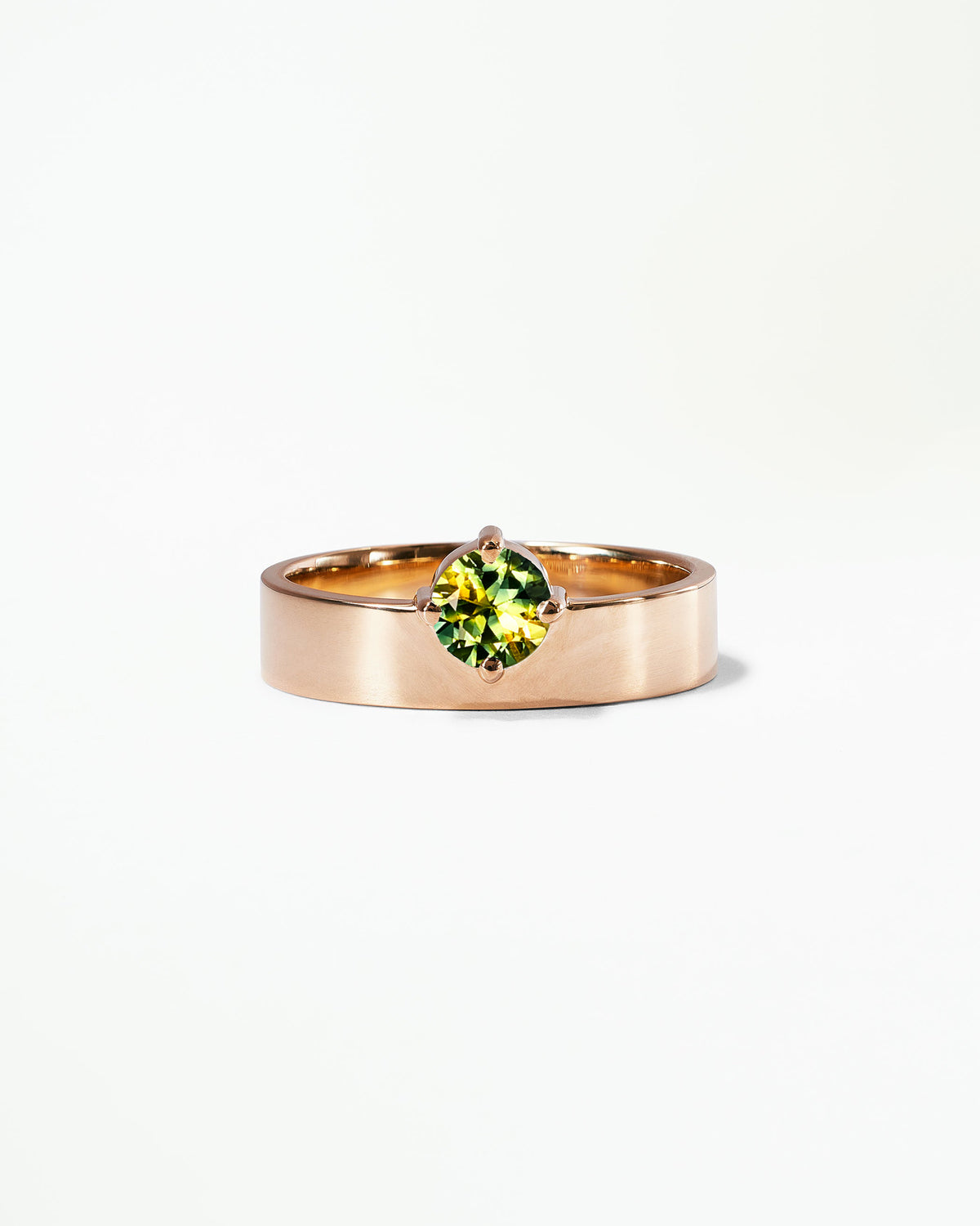 Medium Round Cut Sapphire Monolith Ring