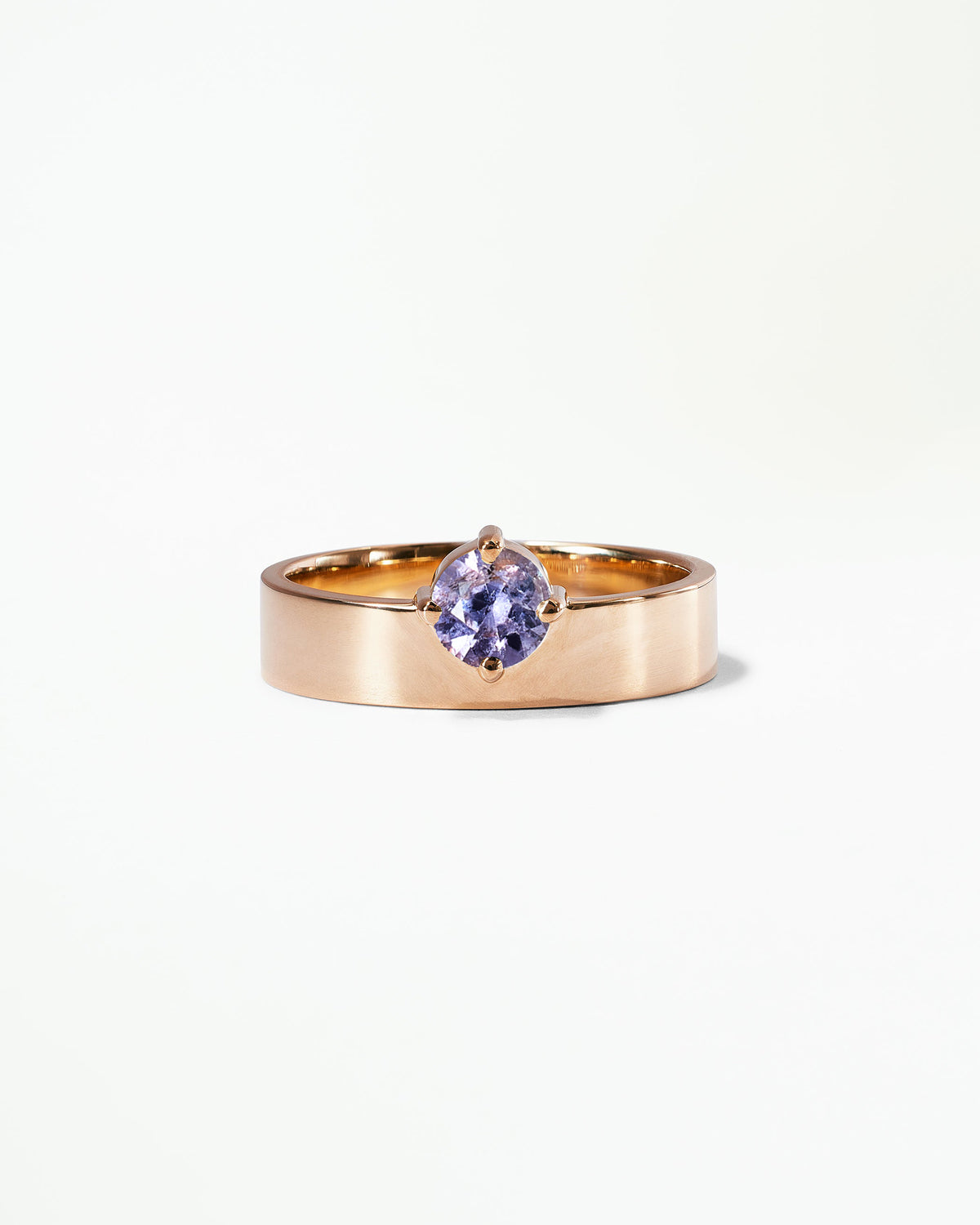 Medium Round Cut Sapphire Monolith Ring