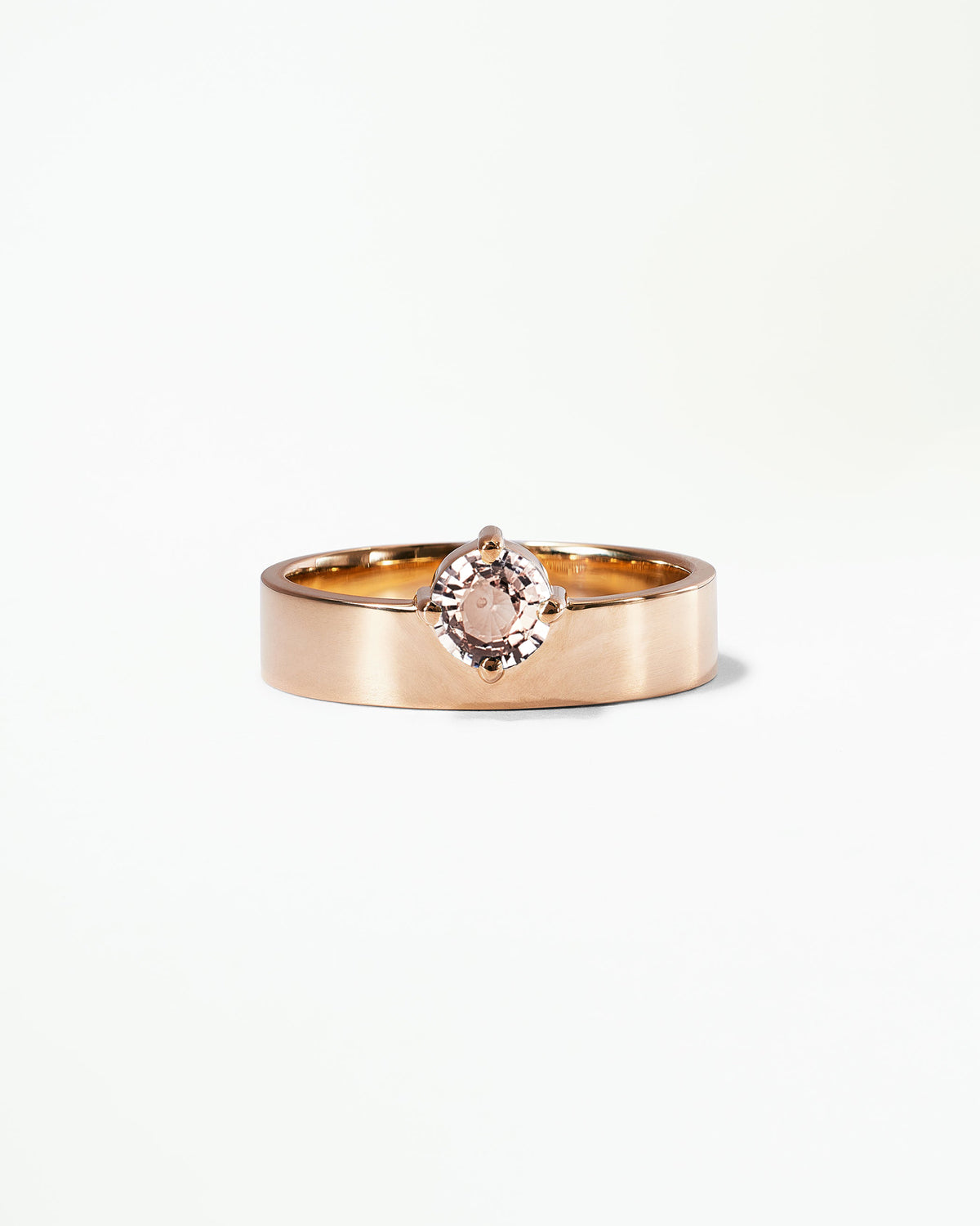 Medium Round Cut Sapphire Monolith Ring