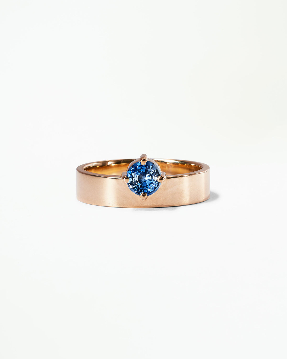 Medium Round Cut Sapphire Monolith Ring