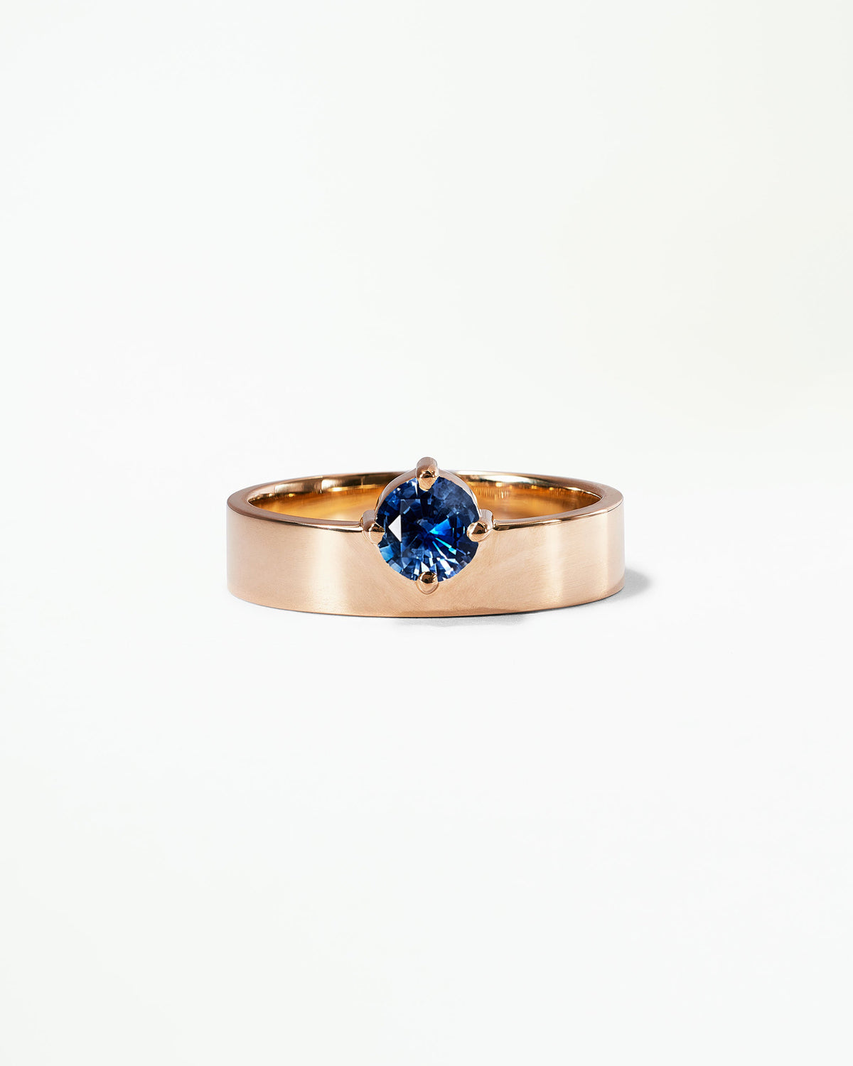 Medium Round Cut Sapphire Monolith Ring