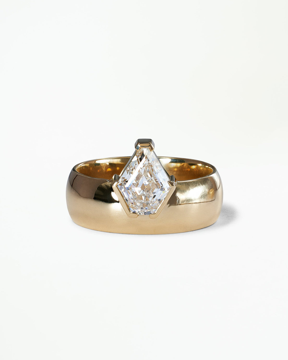 Modified Kite Cut Diamond Dome Monolith Ring No. 45