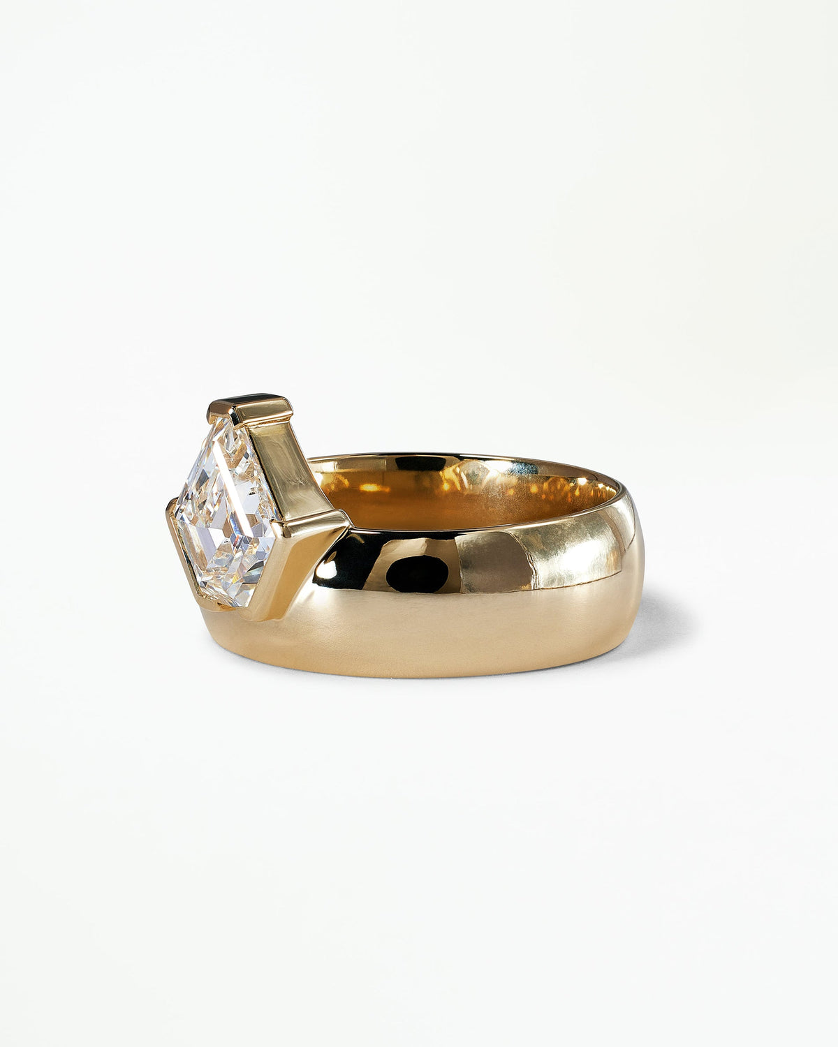 Modified Kite Cut Diamond Dome Monolith Ring No. 45