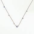 Moonstone and Diamond Linear Chain Necklace