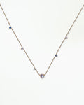 Moonstone and Diamond Linear Chain Necklace
