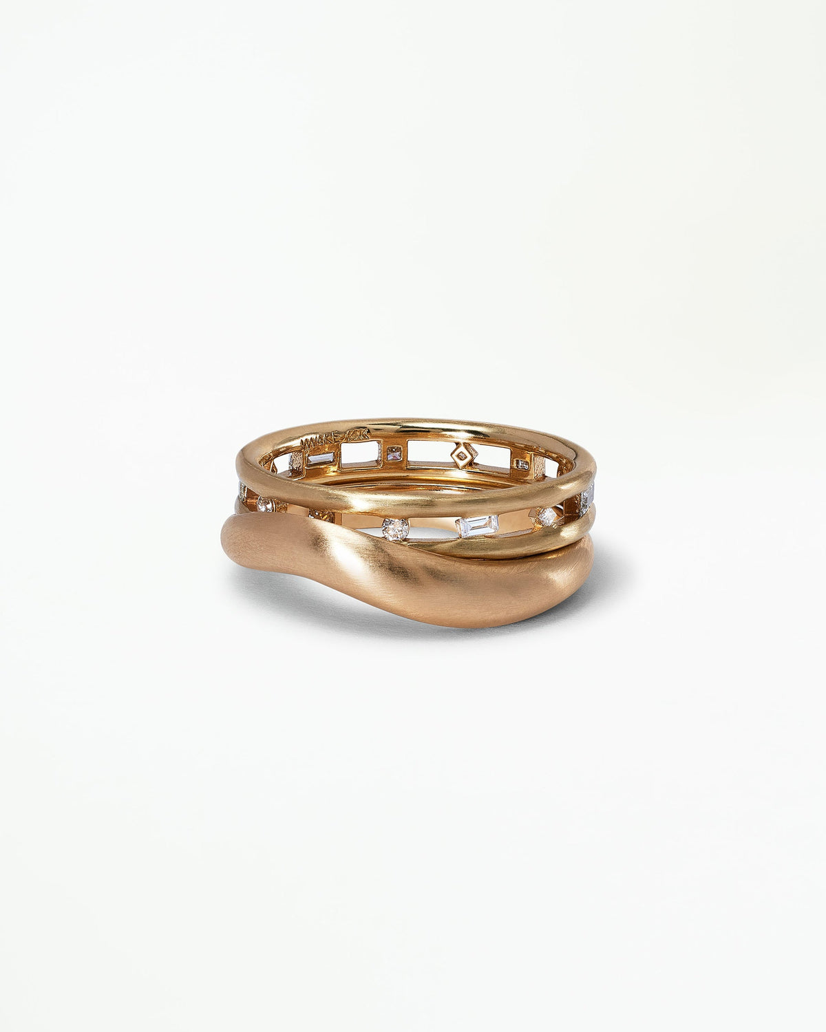 Narrow Gold Dune Band