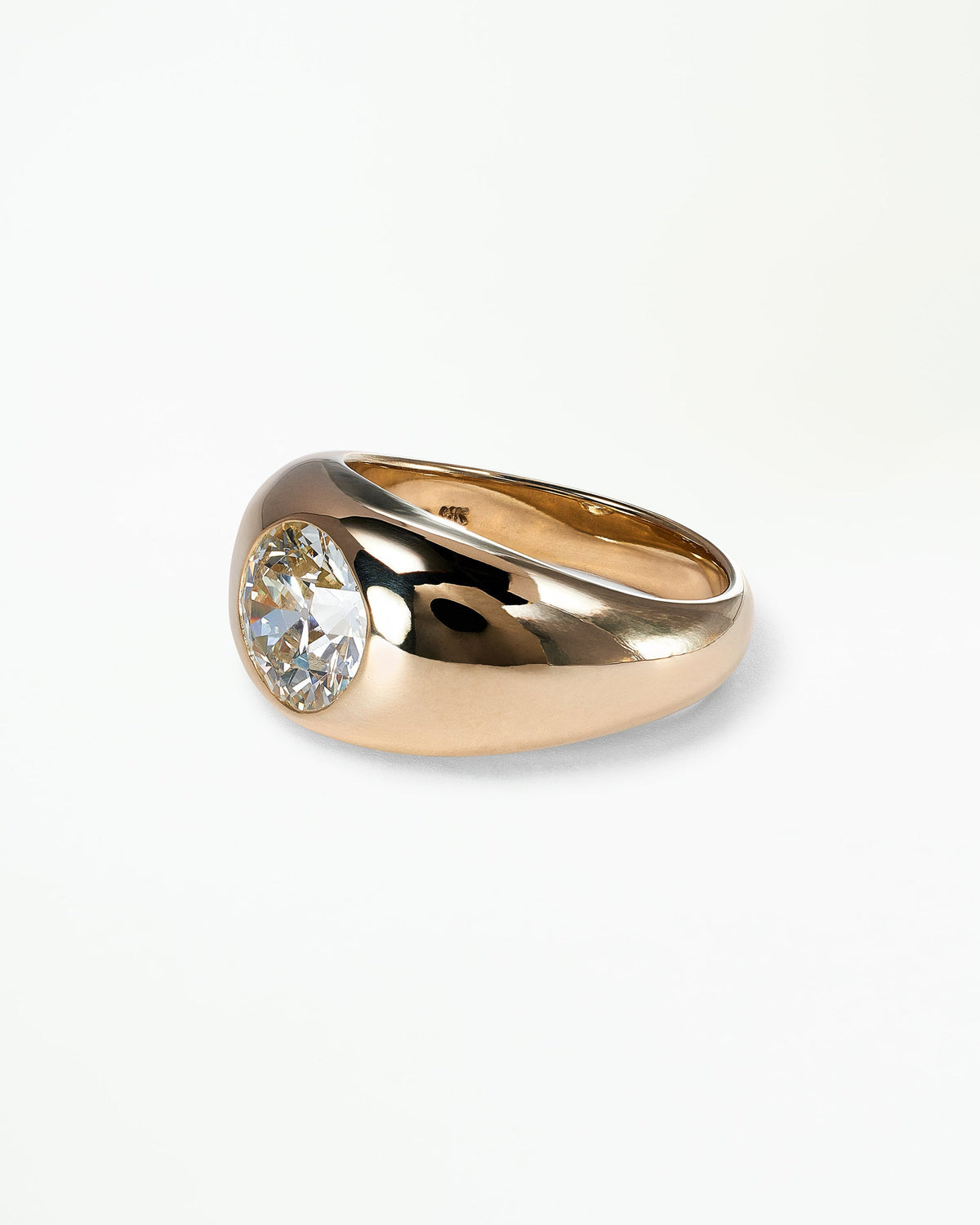 Old European Cut Diamond Soft Signet Ring No. 66