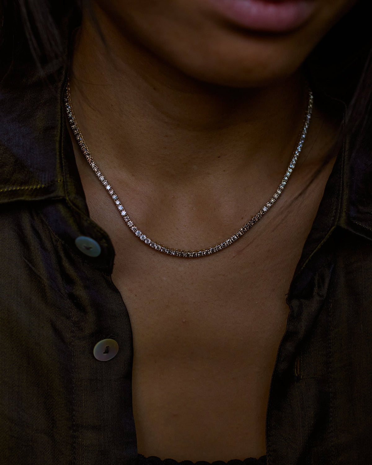 One of a Kind Desert Diamond Tennis Necklace