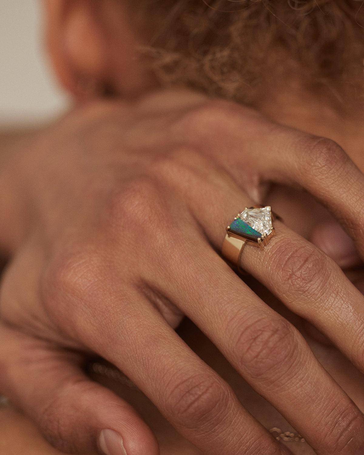 Opal and Diamond Bricolage Ring No. 26
