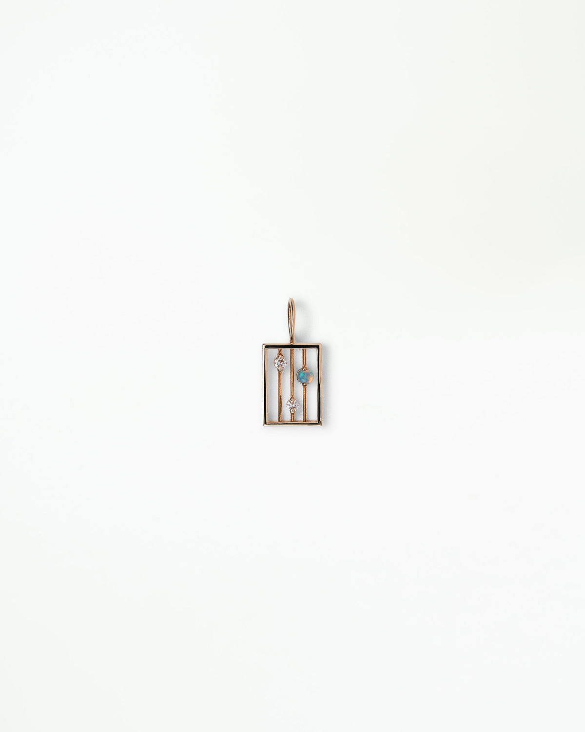 Opal and Diamond Drift Pendant