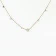 Opal and Diamond Linear Chain Necklace