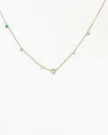 Opal and Diamond Linear Chain Necklace