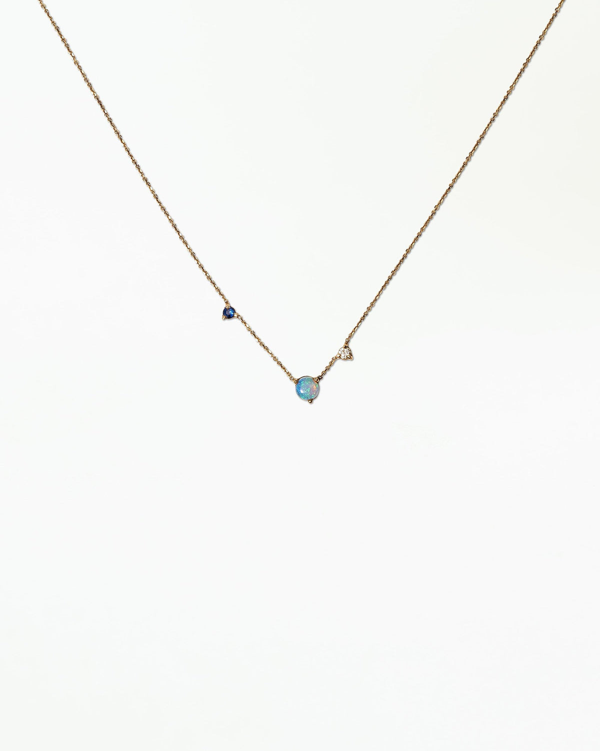 Opal and Diamond Three-Step Necklace