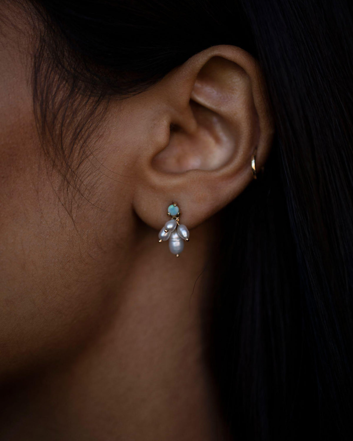 Opal and Pearl Cloudburst Earring