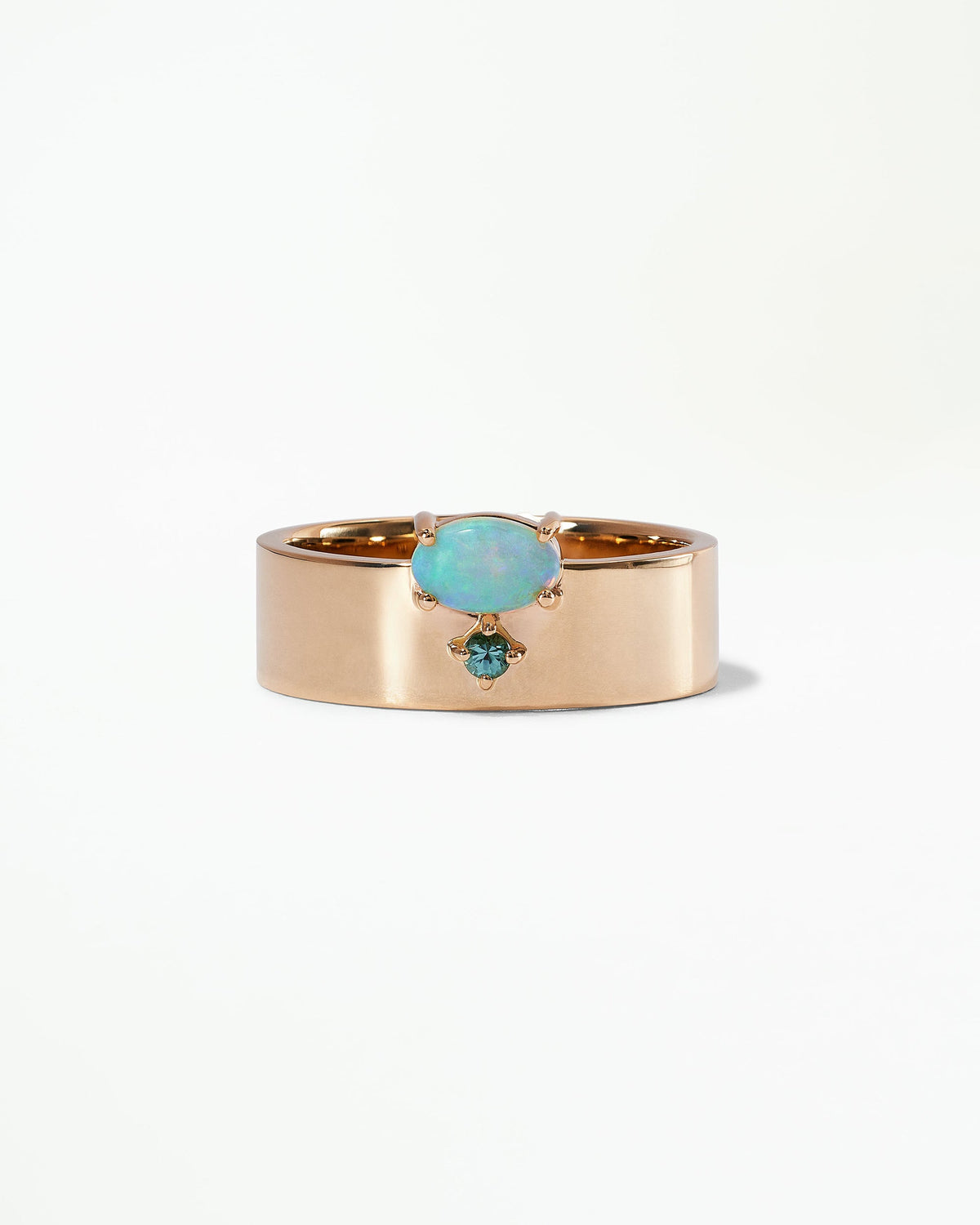 Opal and Tourmaline Bricolage Ring