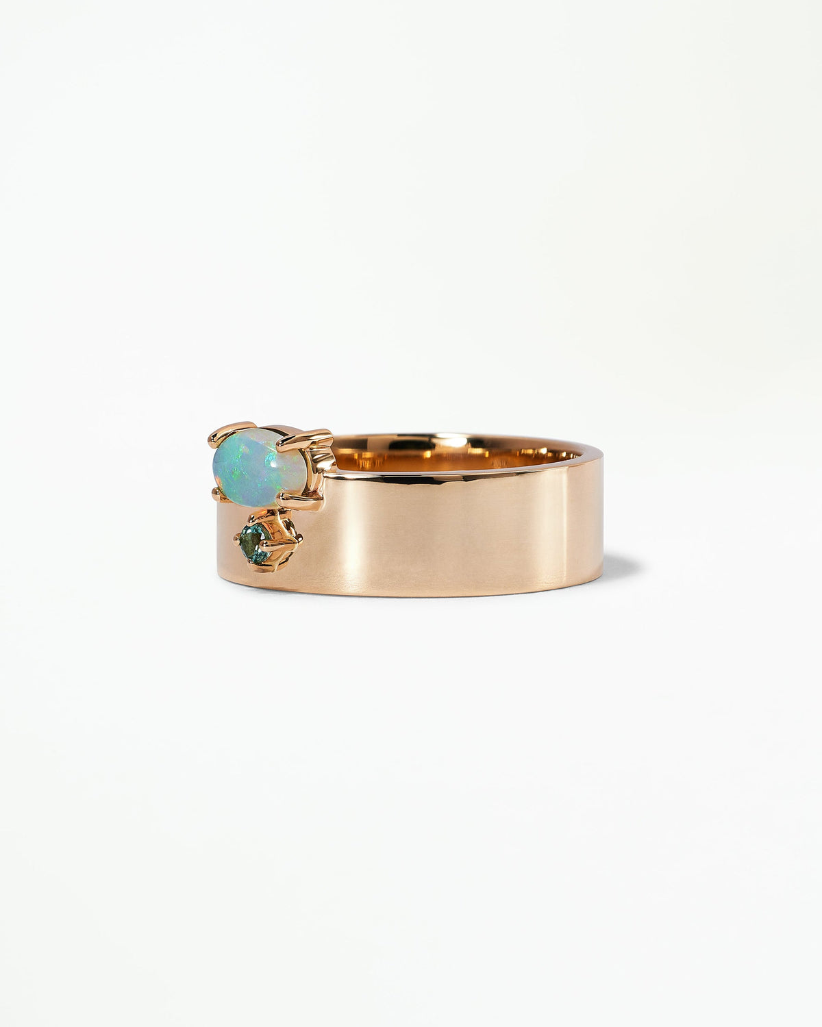 Opal and Tourmaline Bricolage Ring