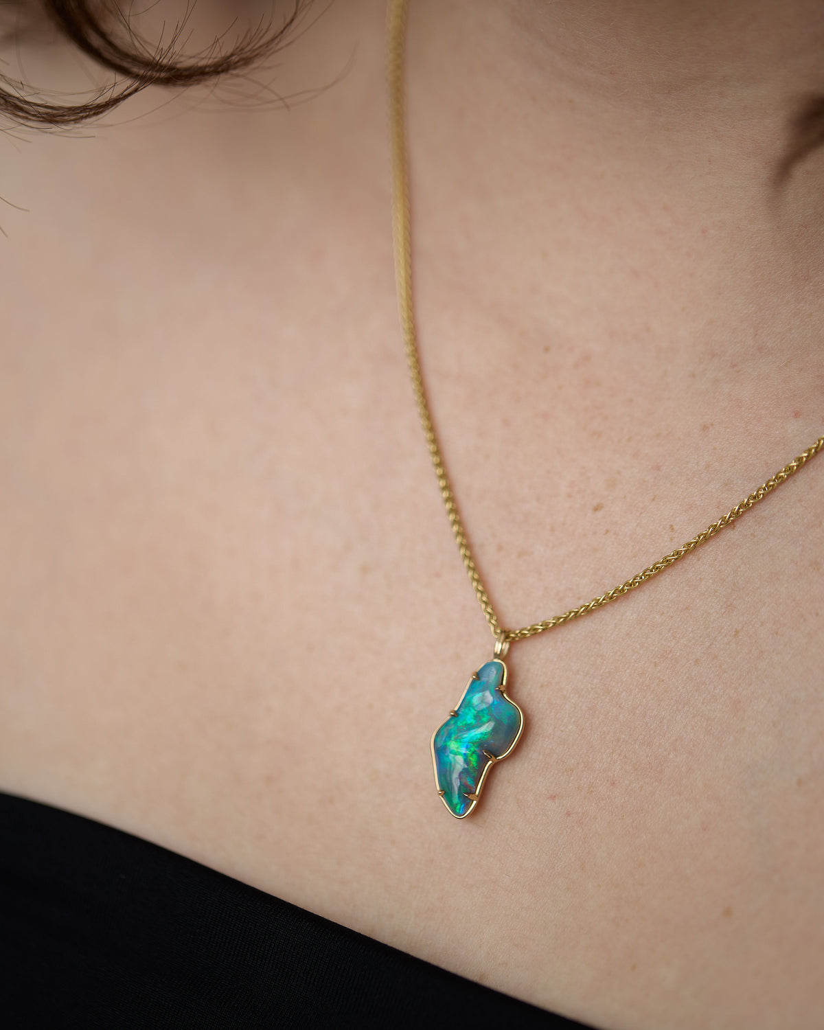 Opal Freeform Borealis Pendant No. 39