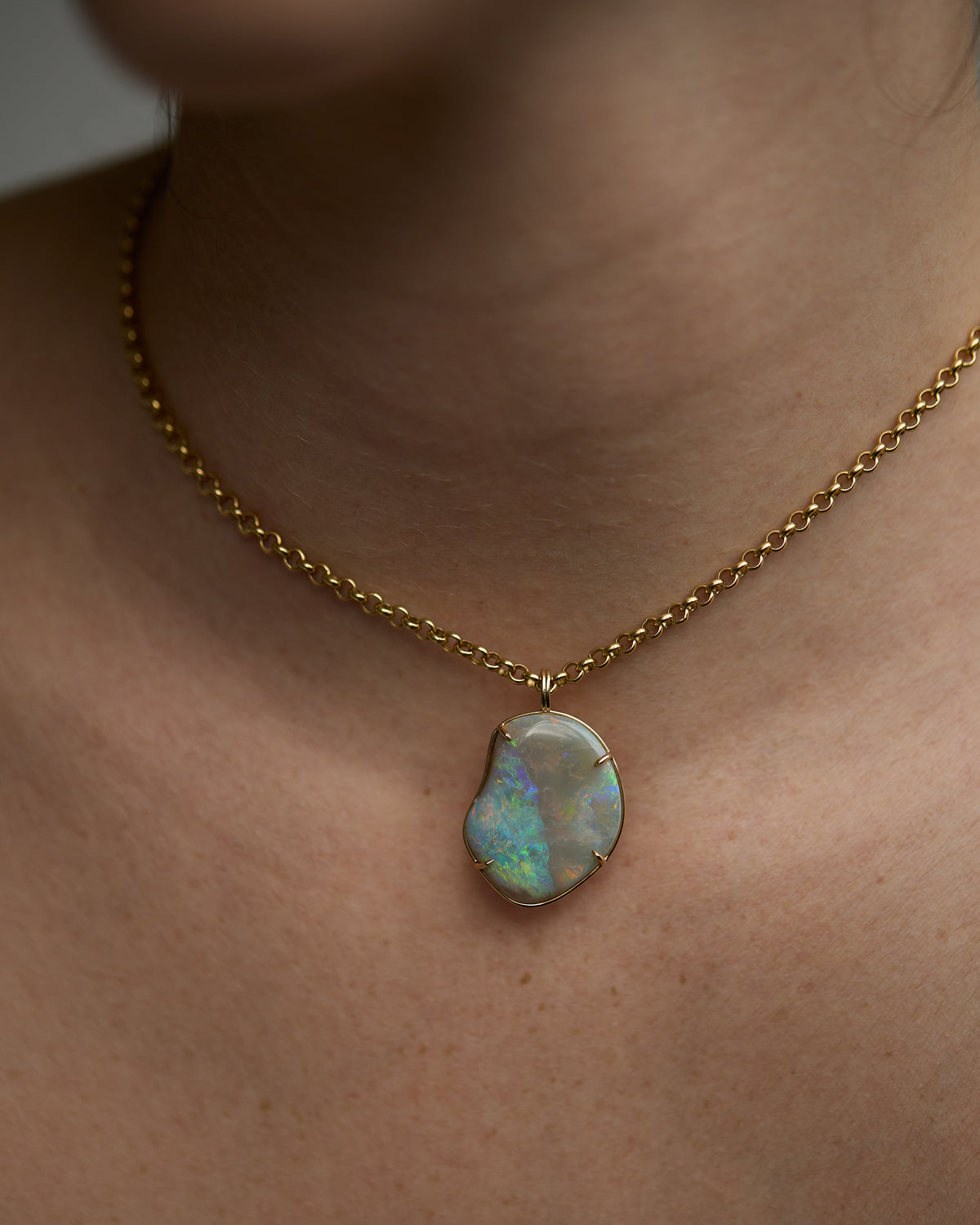 Opal Freeform Borealis Pendant No. 41