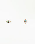 Opal and Diamond Two-Step Earring