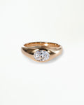 Oval Cut Diamond Soft Signet Ring