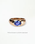 Oval Cut Gemstone Soft Signet Ring