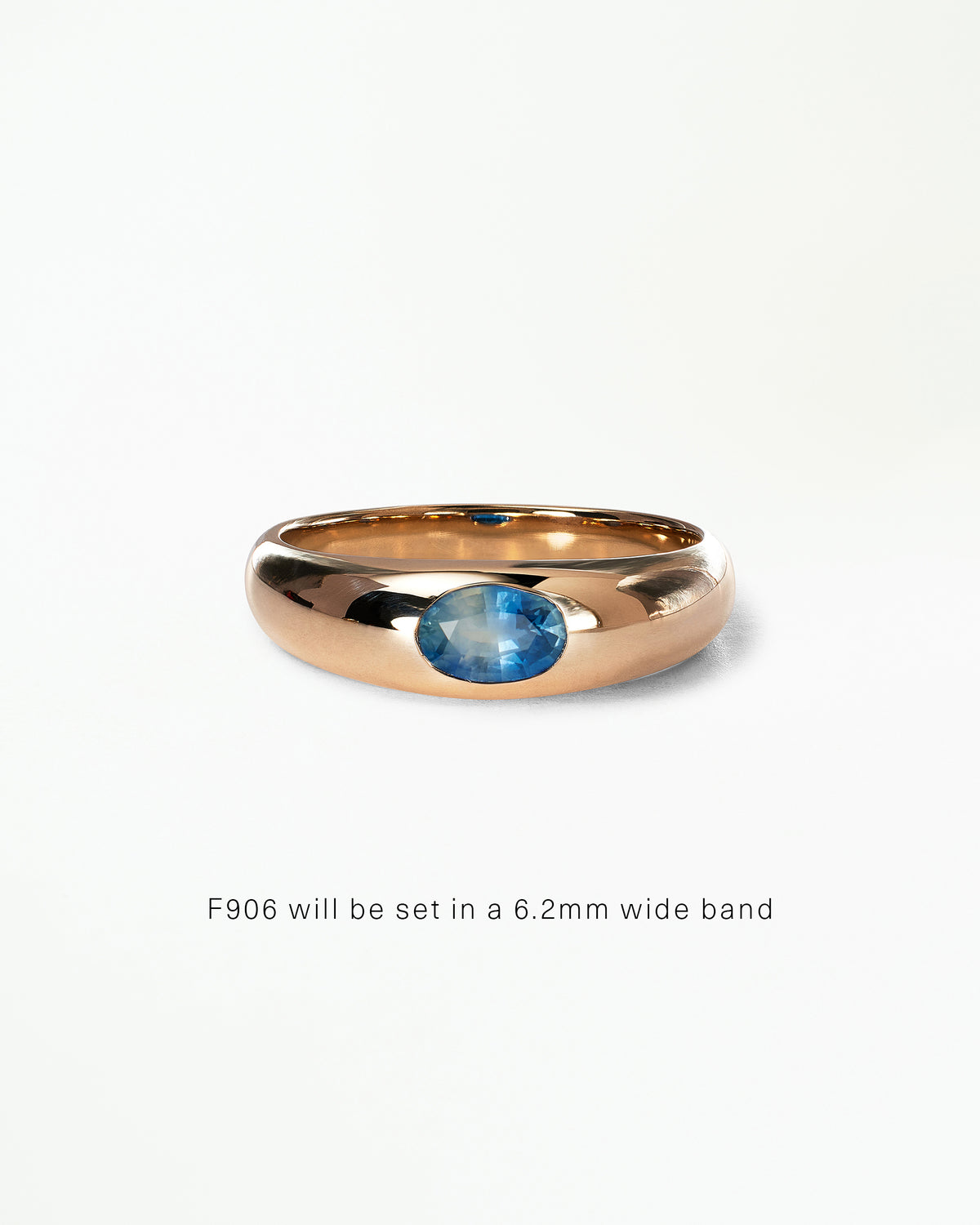 Oval Cut Gemstone Soft Signet Ring