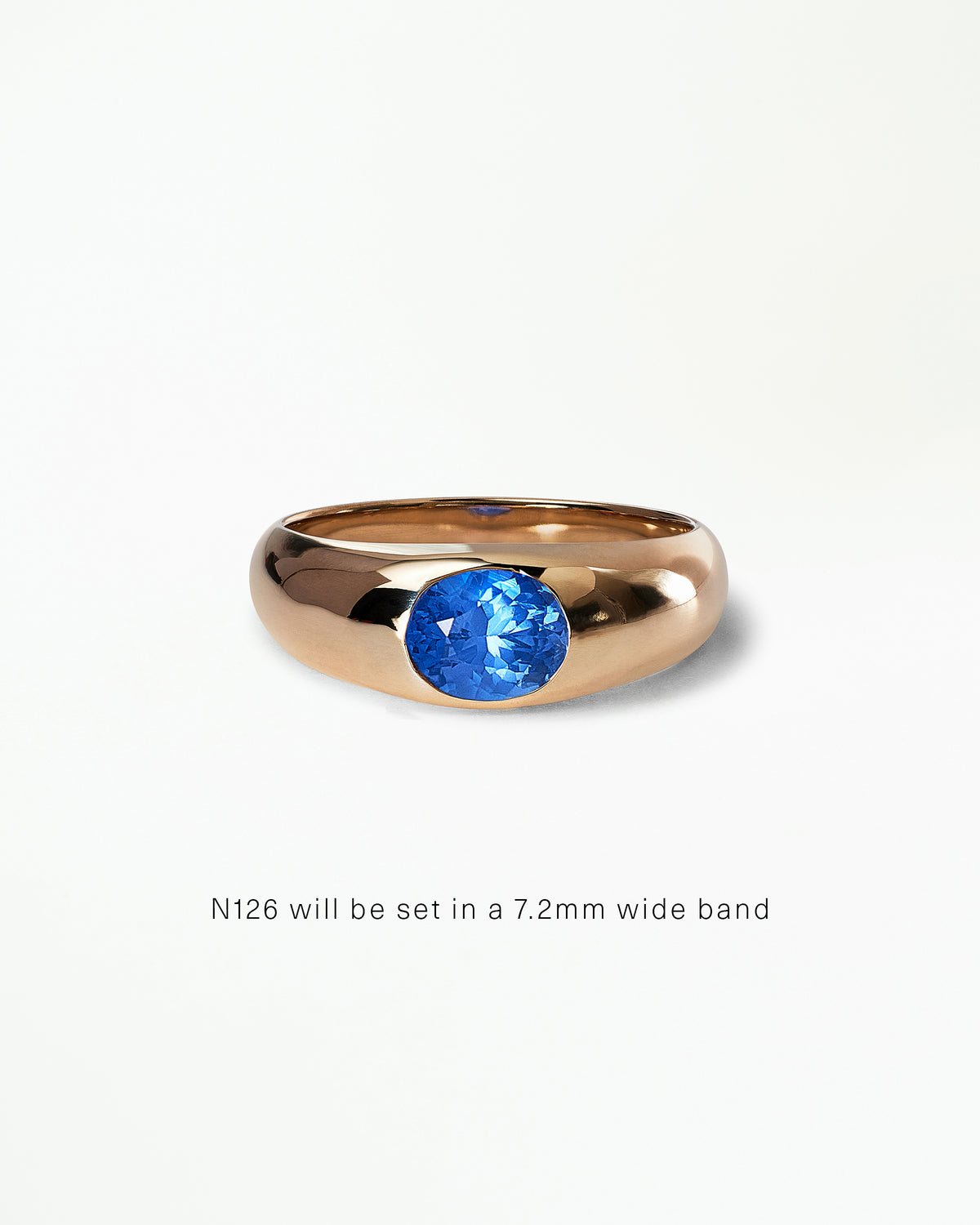 Oval Cut Gemstone Soft Signet Ring