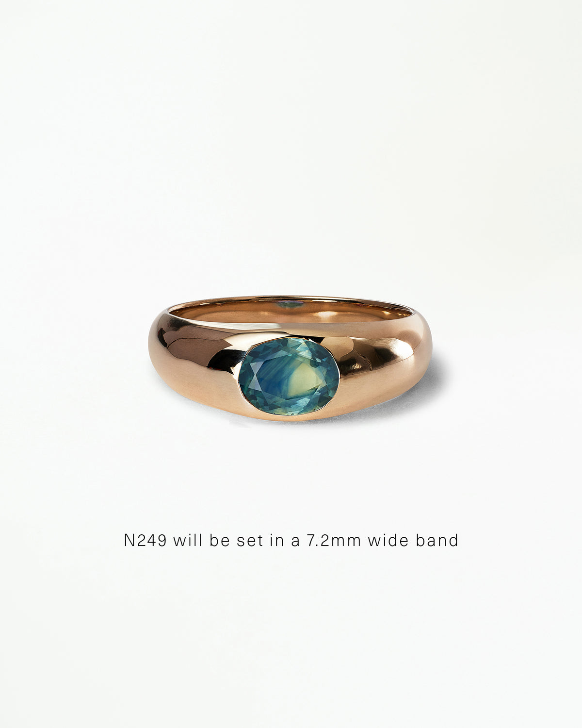 Oval Cut Gemstone Soft Signet Ring