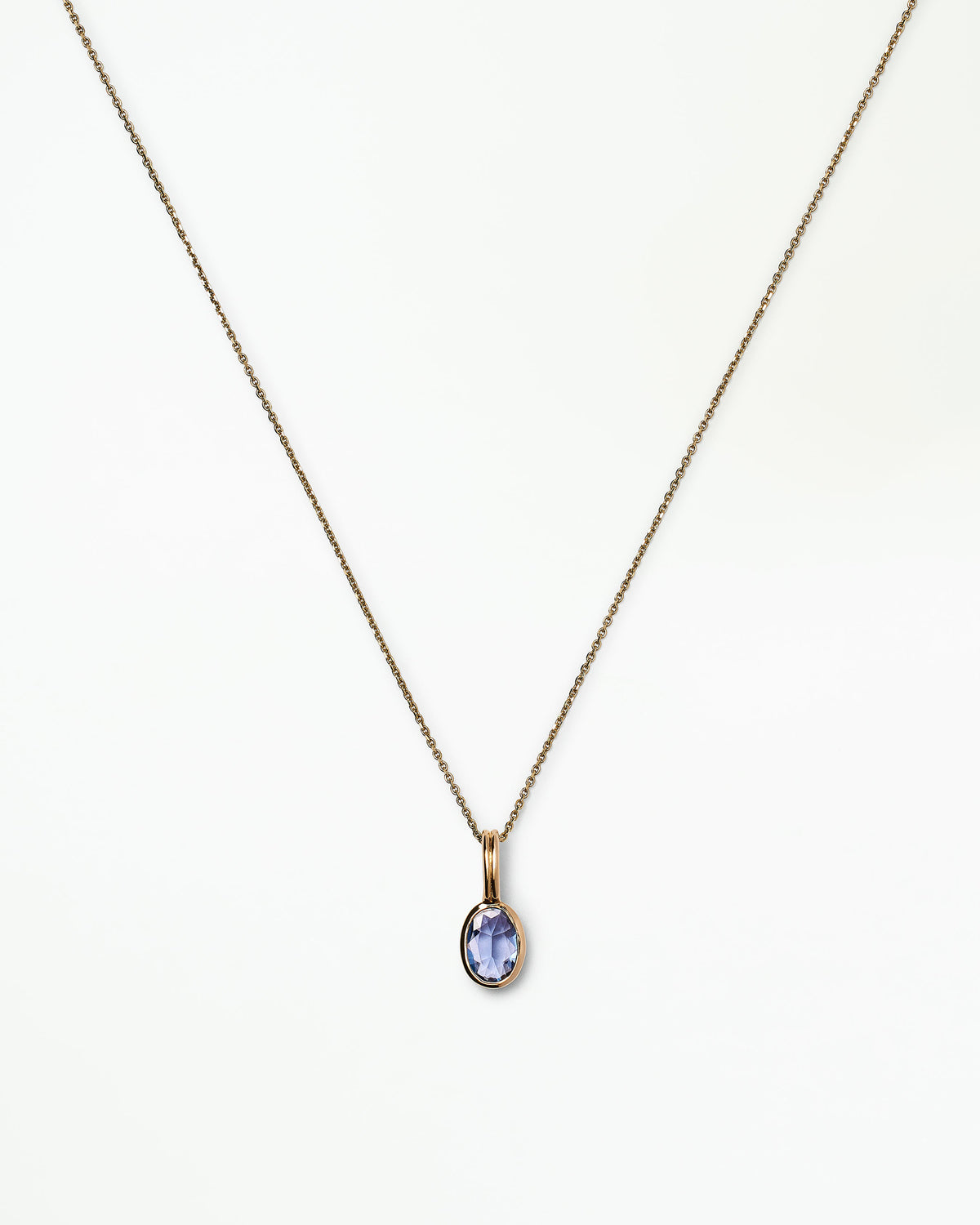 Oval Cut Sapphire Rain Pendant No. 6