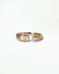 Oval Rose Cut Diamond Dyad Signet Ring