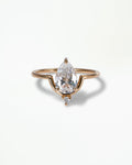 Pear Cut Diamond Nestled Ring