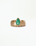 Pear Cut Emerald Dome Monolith Ring No. 8