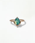 Pear Cut Sapphire Nestled Ring