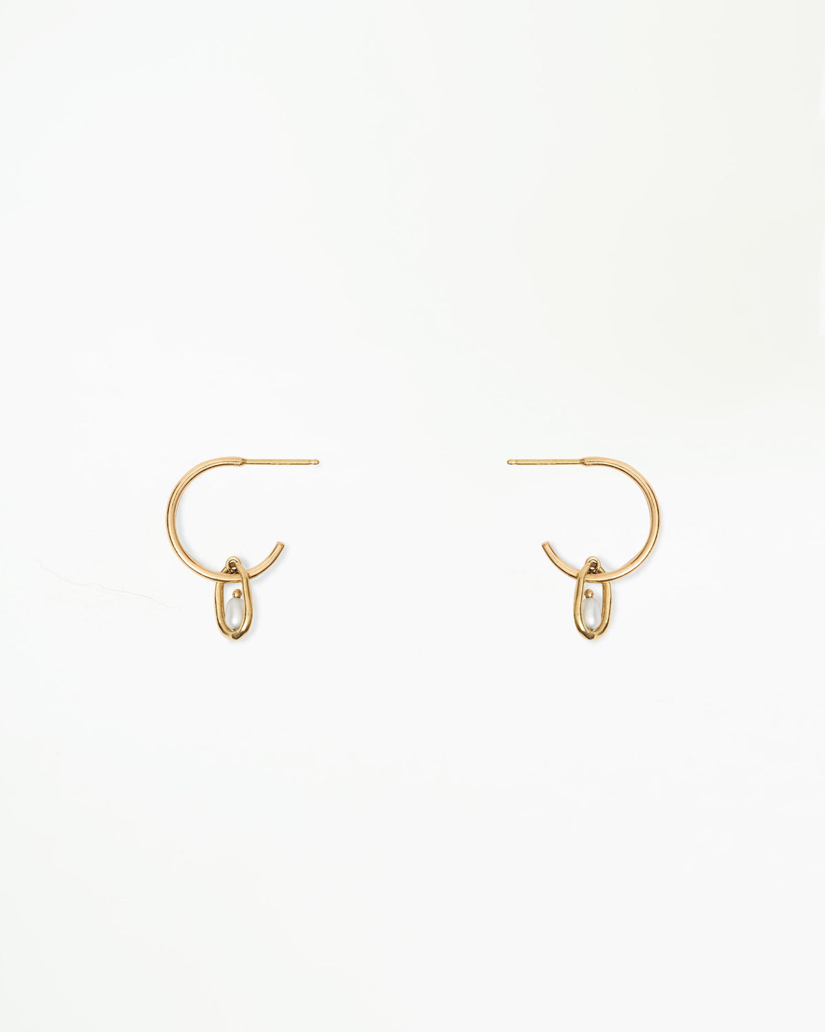 Pearl Droplet Hoop Earring
