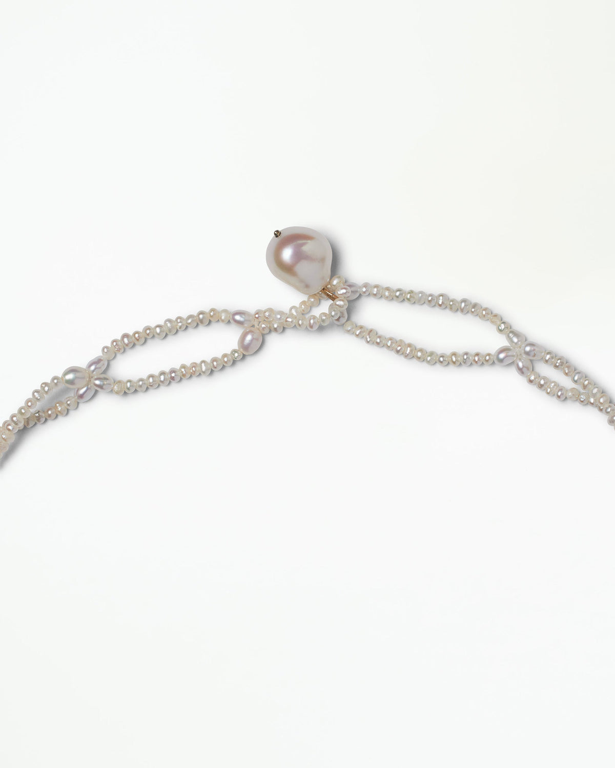Pearl Petal Lariat Necklace