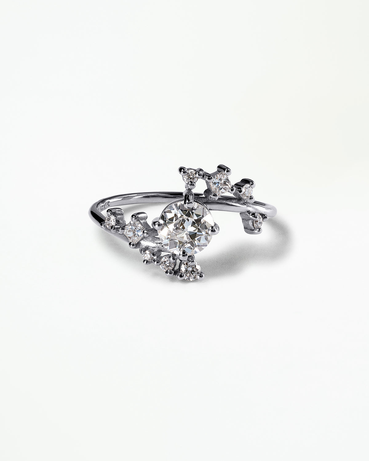 [lifestyle]Round Brilliant Cut Diamond Celestial Ring