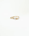 Round Cut Diamond Organic Crossover Ring