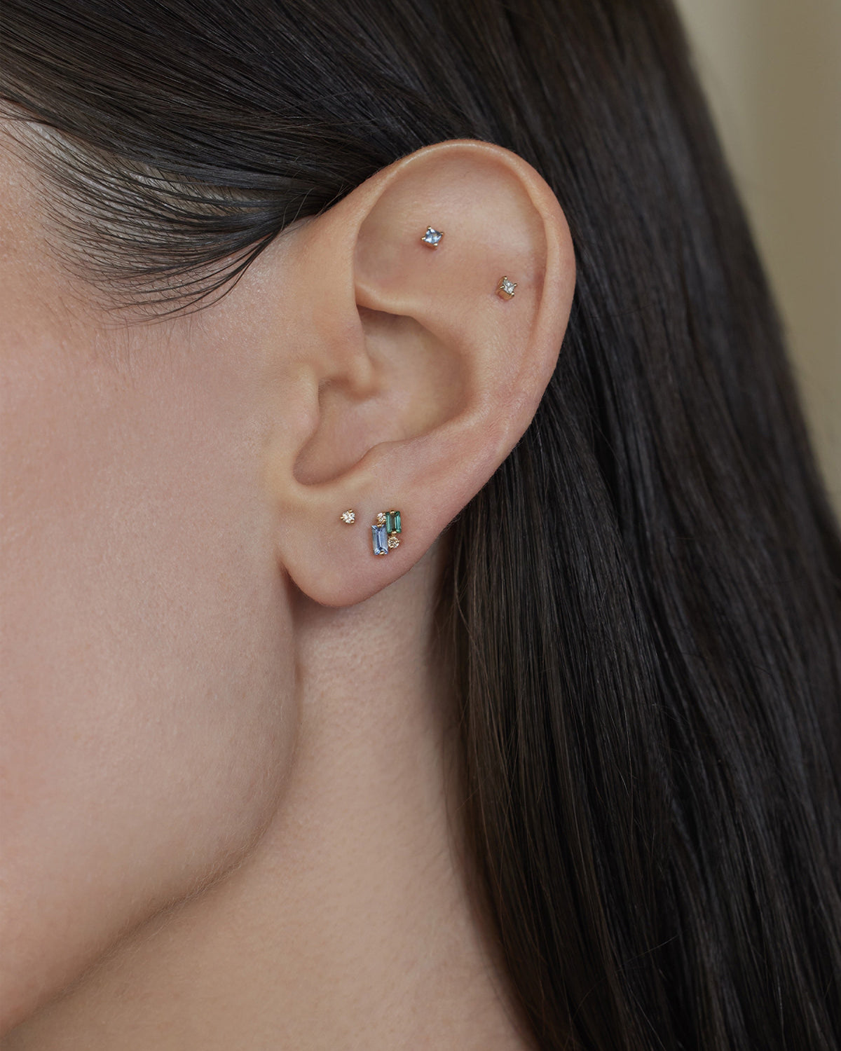 Sapphire and Diamond Bevy Earring
