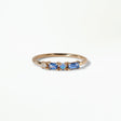 Sapphire and Diamond Pillar Ring