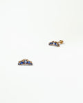 Sapphire Crescent Flat Back Earring