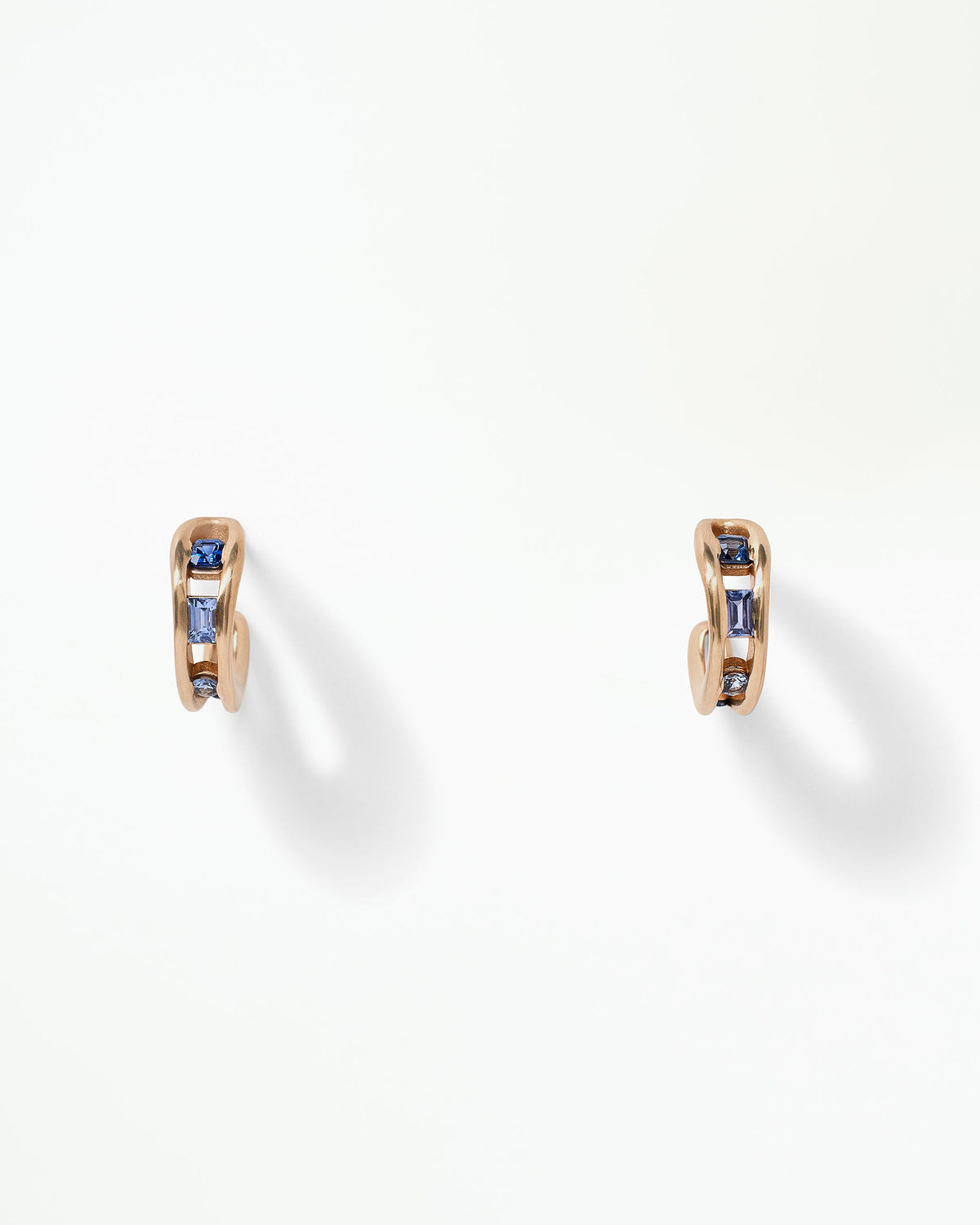 Sapphire Float Hoop Earring