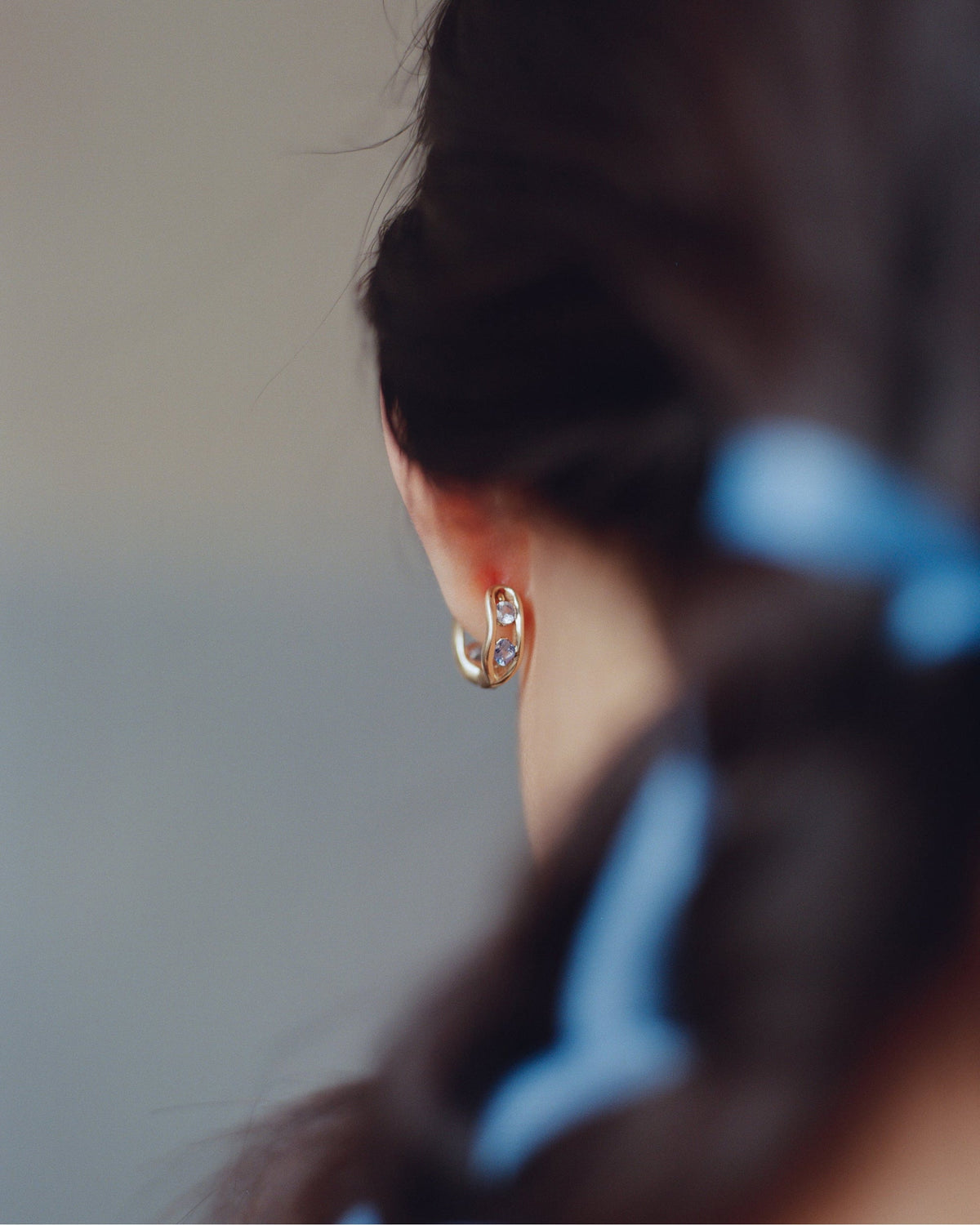 Sapphire Flow Hoops